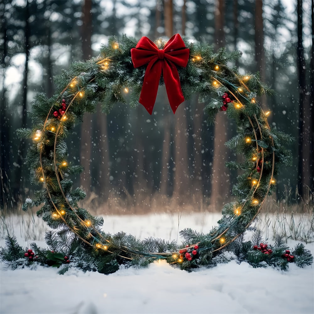 Christmas Photo Backdrop Holiday Wreath Magic Backdrop UK CSH6-271