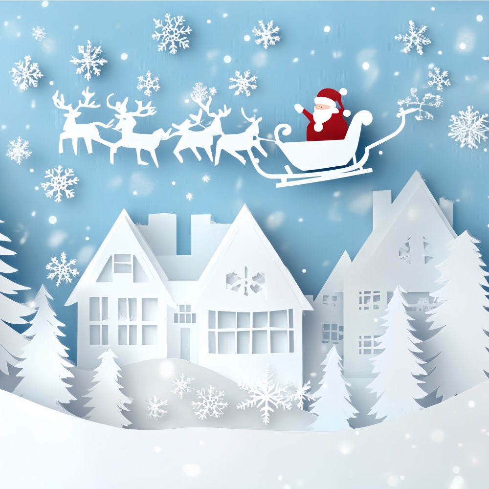 Christmas Backdrop Ideas Paper Snowflake Fantasy Backdrop UK CSH6-288