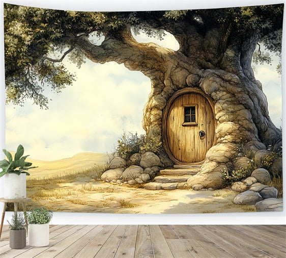Cake Smash Backdrop Enchanted Treehouse Door Backdrop UK CSH6-296