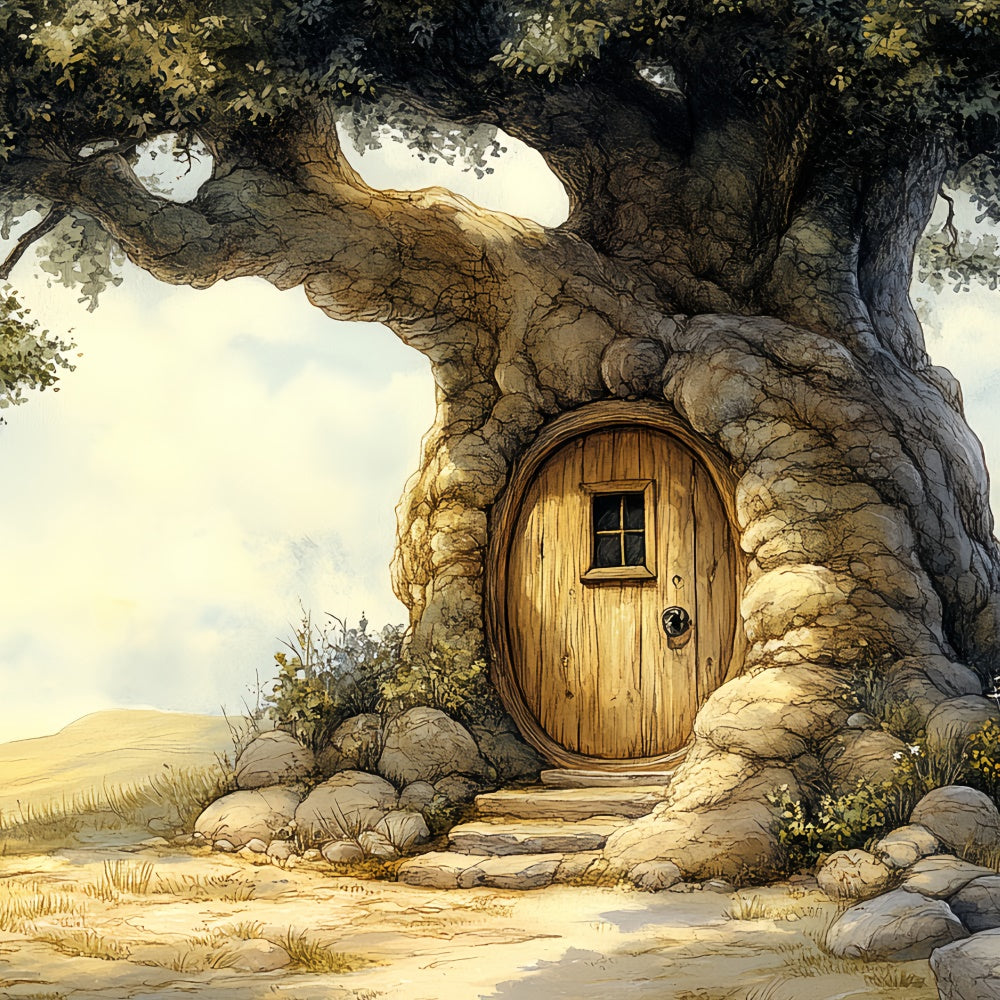 Cake Smash Backdrop Enchanted Treehouse Door Backdrop UK CSH6-296