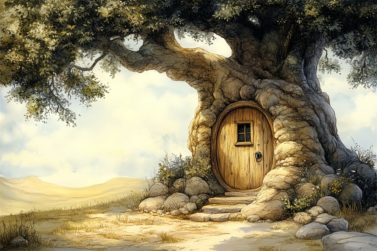 Cake Smash Backdrop Enchanted Treehouse Door Backdrop UK CSH6-296