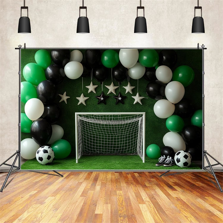 Cake Smash Backdrop Boy Soccer Star Party Backdrop UK CSH6-301