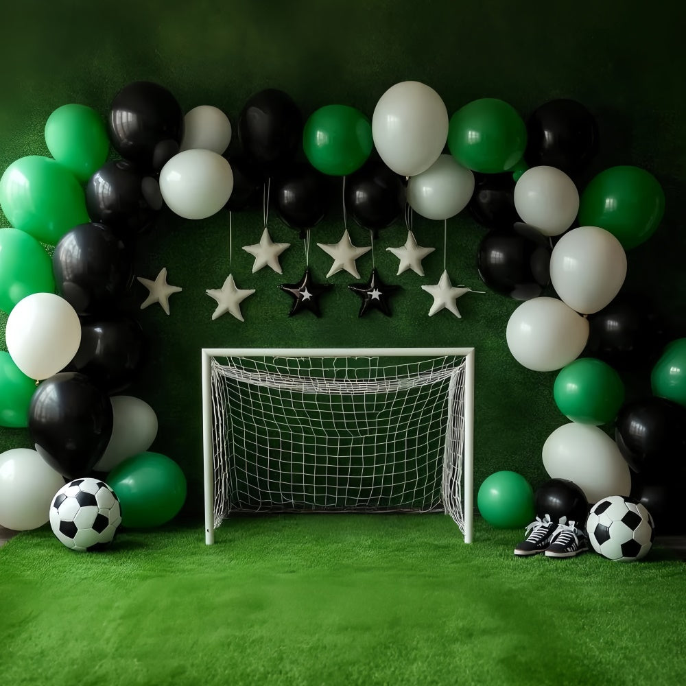 Cake Smash Backdrop Boy Soccer Star Party Backdrop UK CSH6-301