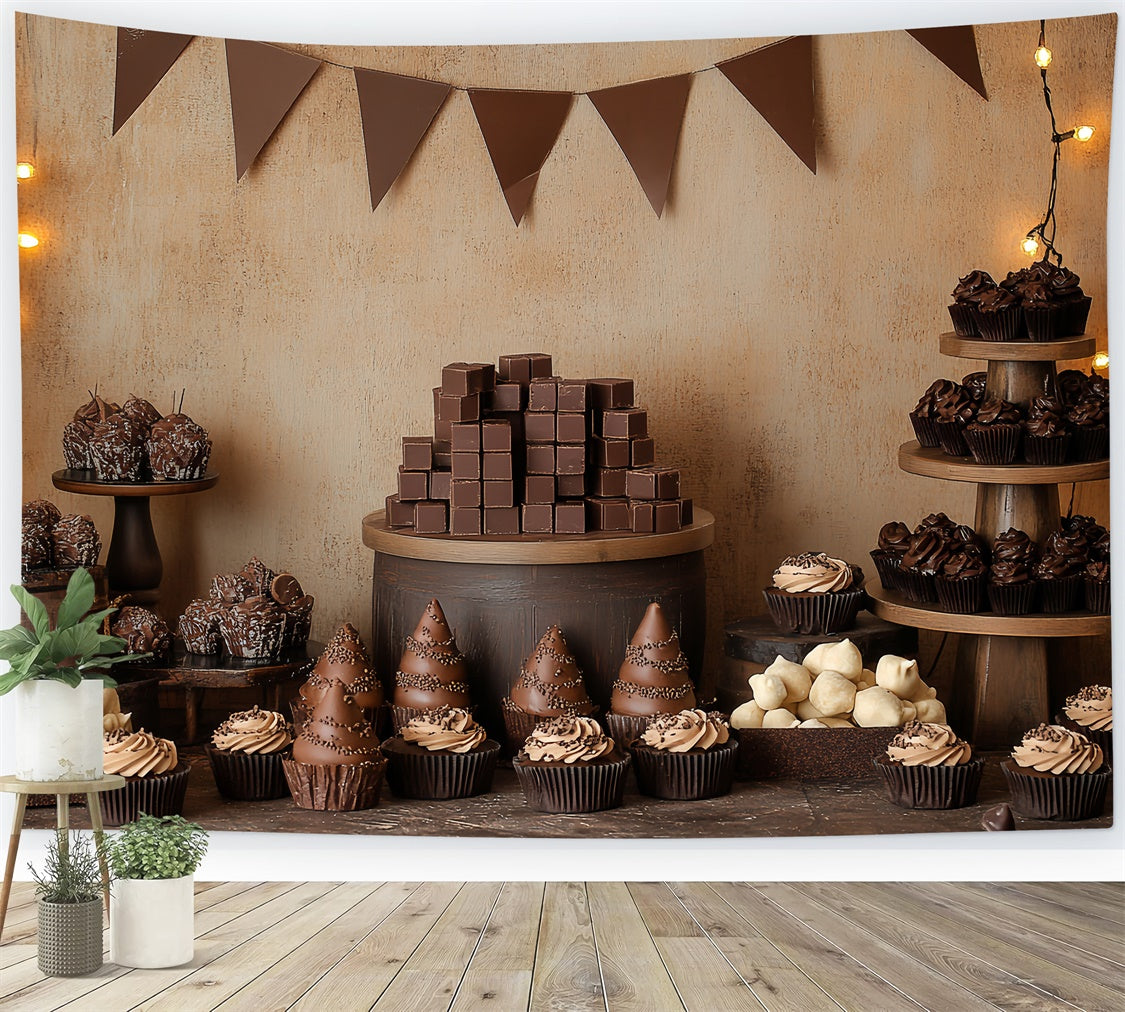 Happy Birthday Backdrop Choco Delight Dessert Backdrop UK CSH6-312