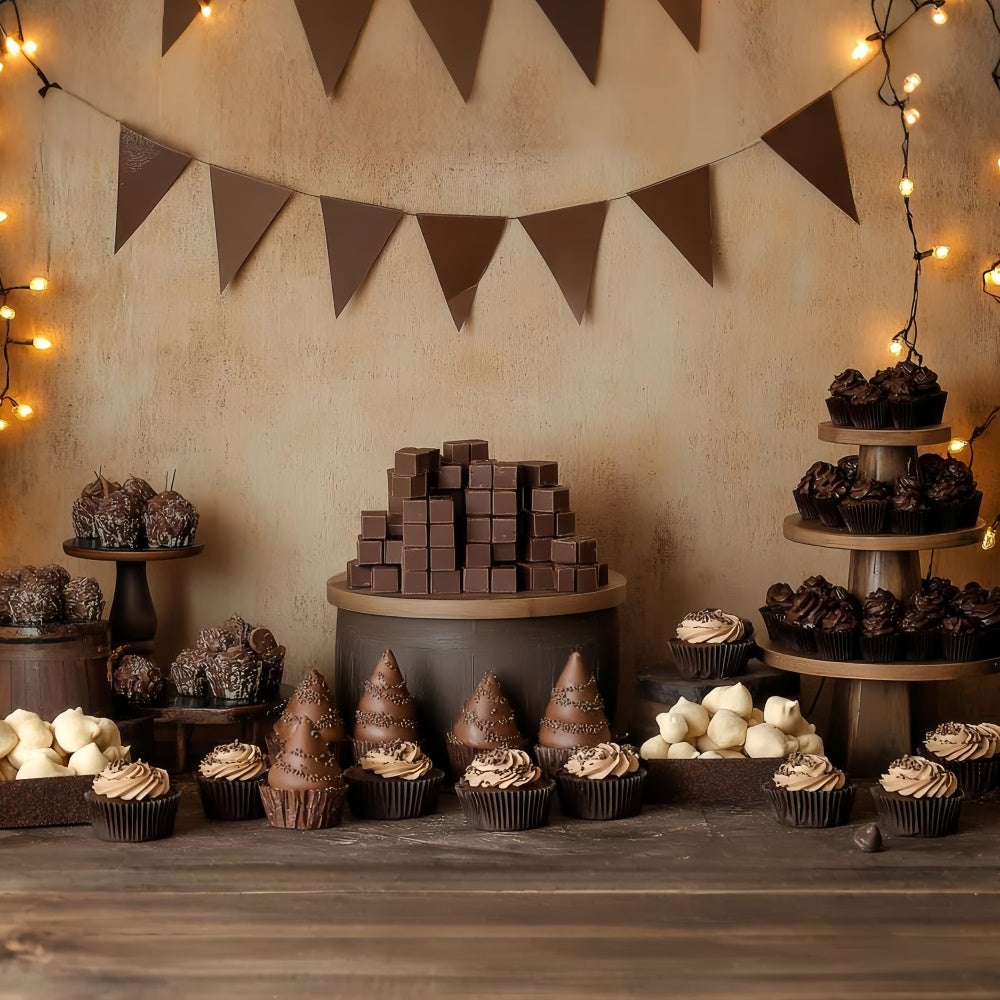 Happy Birthday Backdrop Choco Delight Dessert Backdrop UK CSH6-312