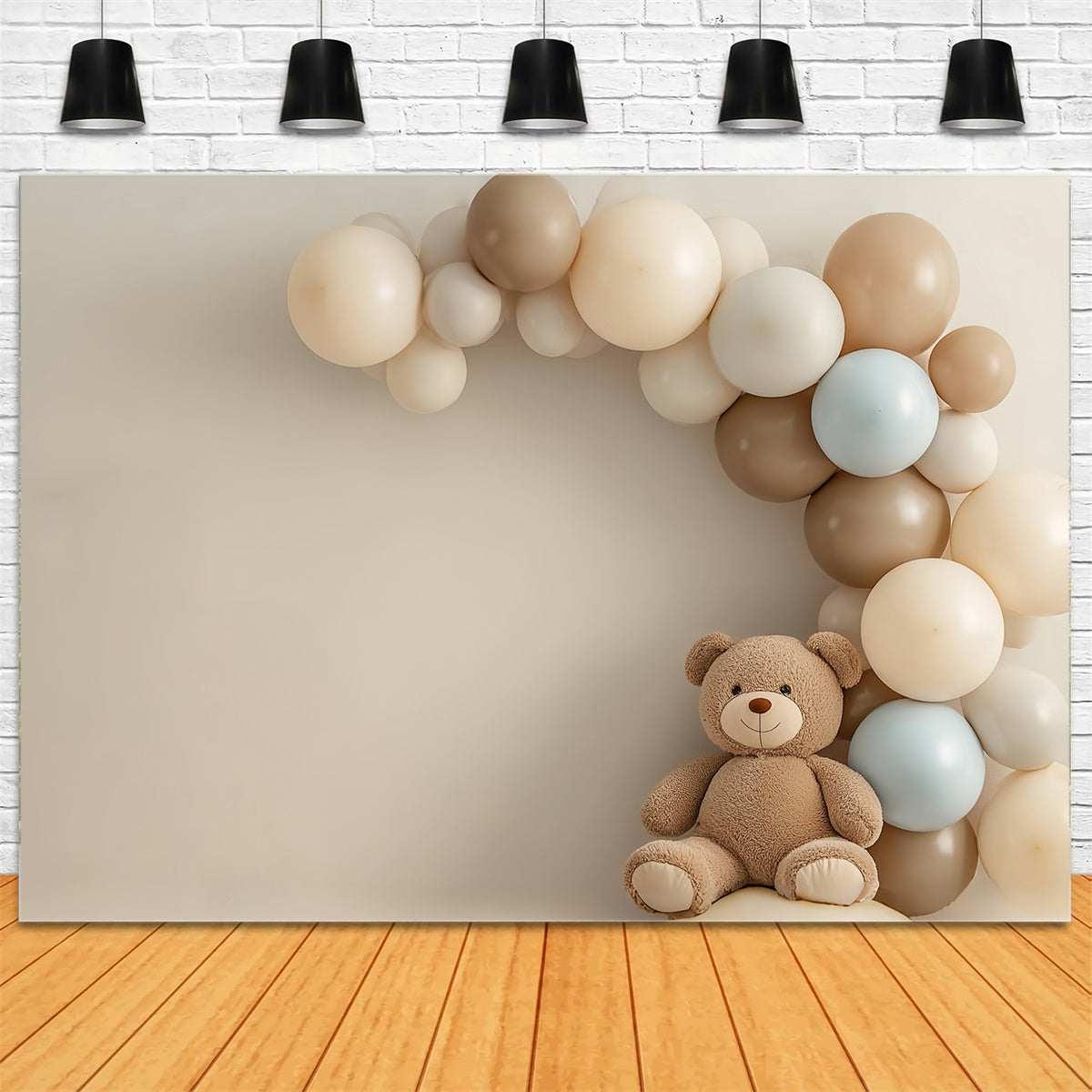 Cake Smash Backdrops Classic Teddy Balloon Backdrop UK CSH6-327