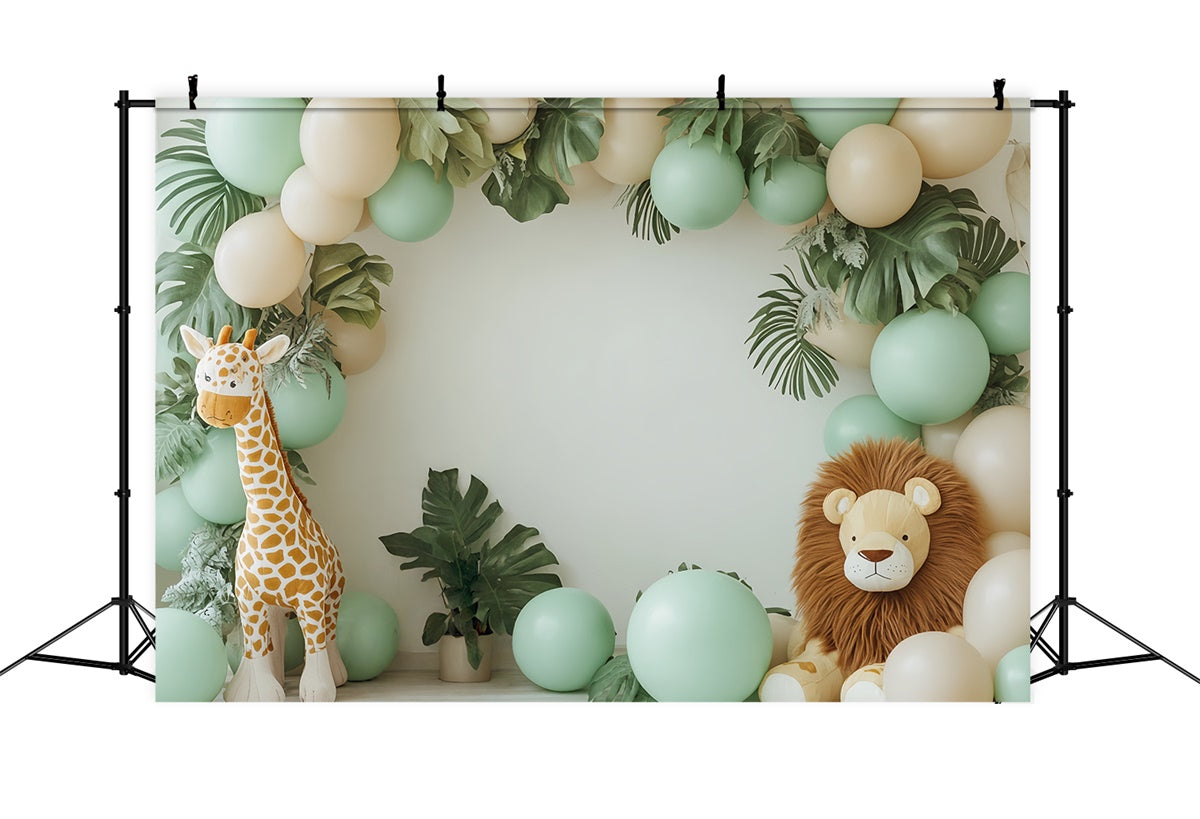 Birthday Photo Backdrop Wild Balloon Safari Backdrop UK CSH6-328