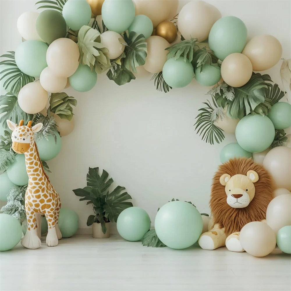 Birthday Photo Backdrop Wild Balloon Safari Backdrop UK CSH6-328