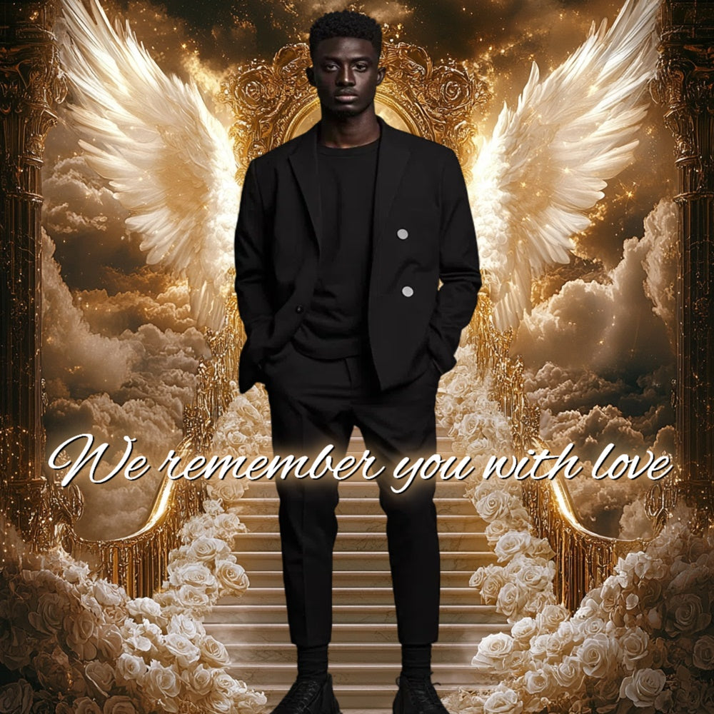 Memorial Backdrop Ideas Golden Sky Tribute Custom Backdrop UK CSH6-352