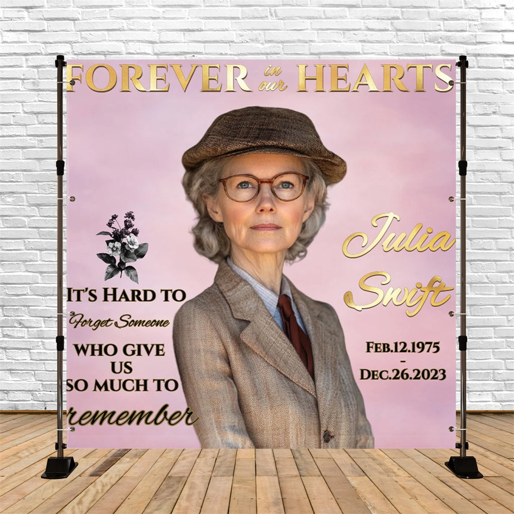 Memorial Backdrop Gentle Wisdom Farewell Personalized Backdrop UK CSH6-370