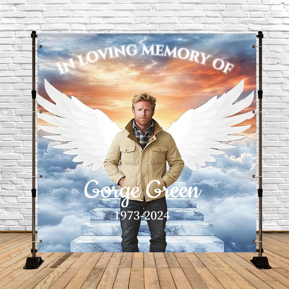 Memorial Backdrop Ideas Golden Hour Goodbye Custom Backdrop UK CSH6-371