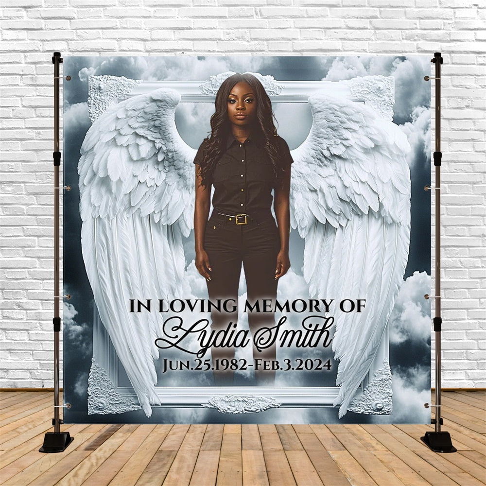 Memorial Backdrops Guardian Wings Tribute Customized Backdrop UK CSH6-376