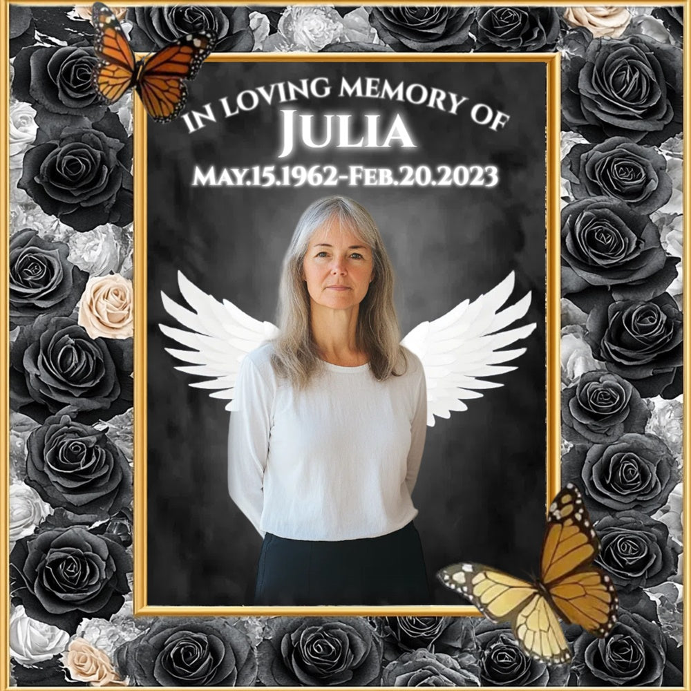 Memorial Backdrop Ideas Black Rose Serenity Custom Backdrop UK CSH6-377