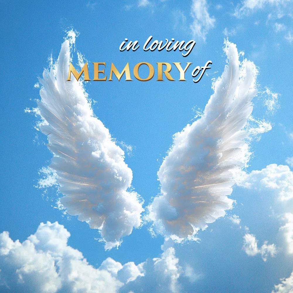 Memorial Backdrop Ideas Cloud Angel Wings Custom Backdrop UK CSH6-380