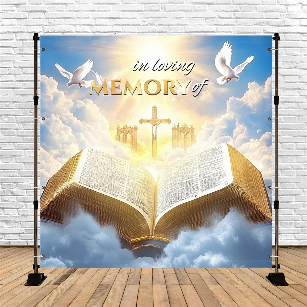 Memorial Backdrop Ideas Heavenly Scripture Gate Custom Backdrop UK CSH6-386