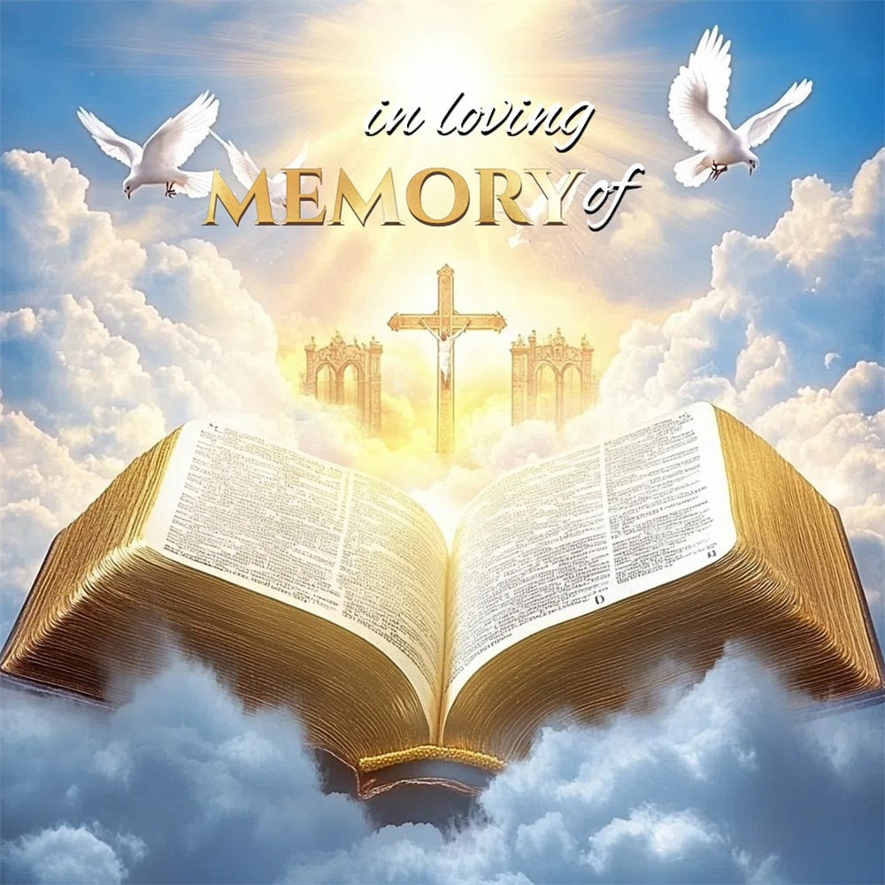 Memorial Backdrop Ideas Heavenly Scripture Gate Custom Backdrop UK CSH6-386