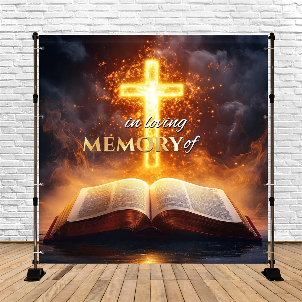Memorial Backdrop Ideas Burning Light Faith Custom Backdrop UK CSH6-388