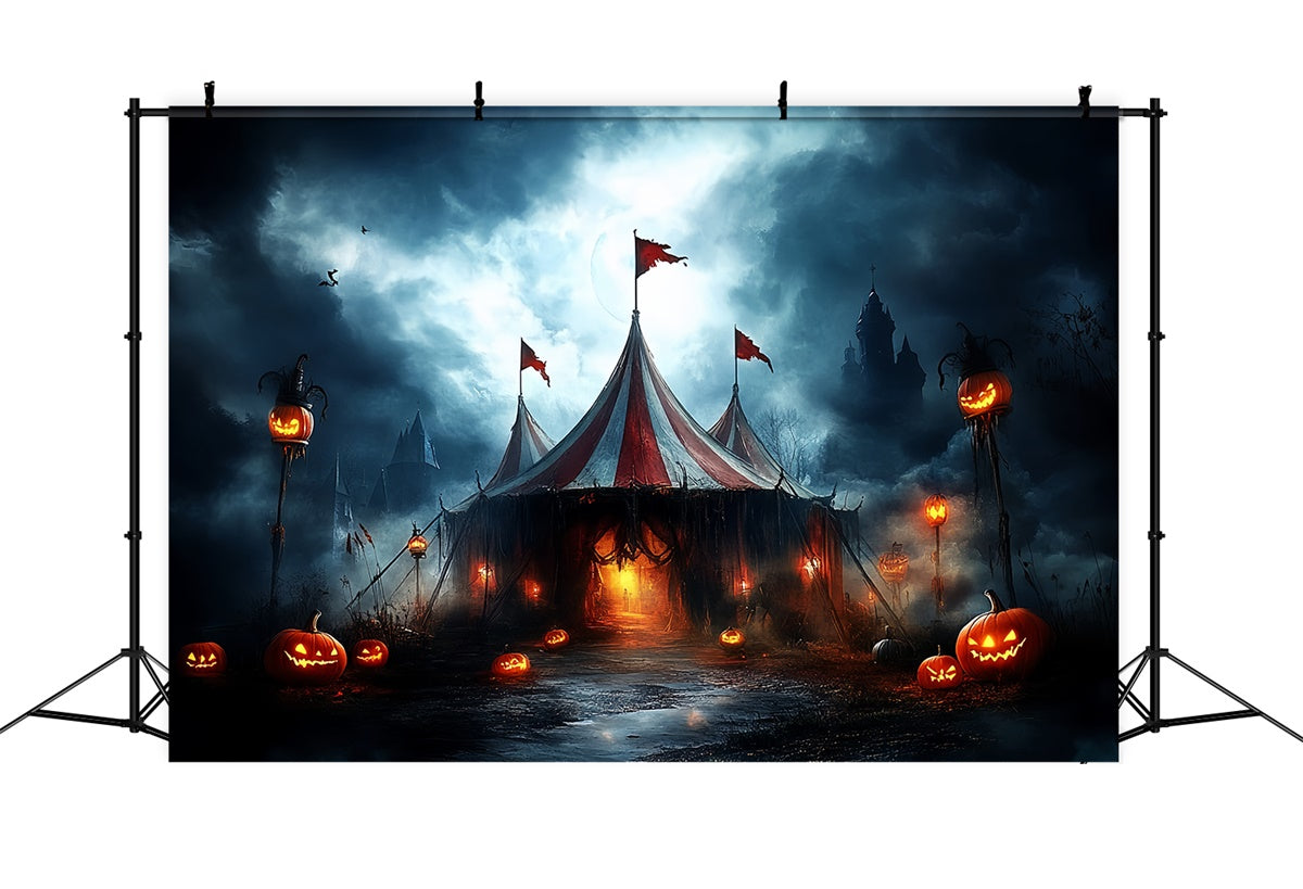Halloween Backdrop Ideas Nightmare Circus Moonlight Backdrop UK CSH6-71