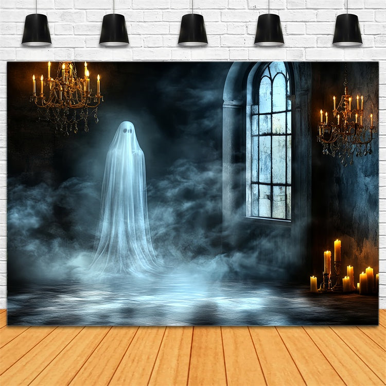 Photography Halloween Backdrop Ghostly Gothic Window Backdrop UK CSH6-78