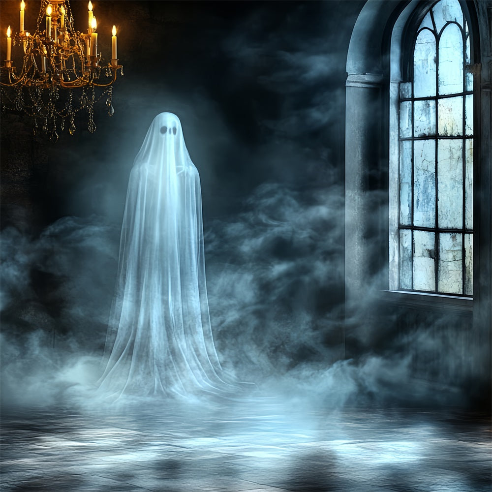 Photography Halloween Backdrop Ghostly Gothic Window Backdrop UK CSH6-78