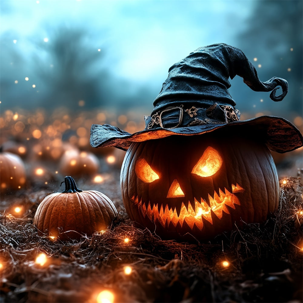 Halloween Photography Backdrop Wicked Pumpkin Wizard Backdrop UK CSH6-83