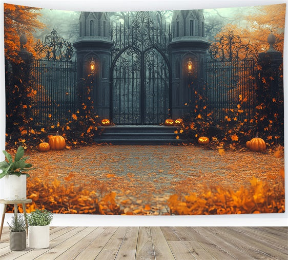 Halloween Backdrop Ideas Enchanted Pumpkin Gate Backdrop UK CSH6-99
