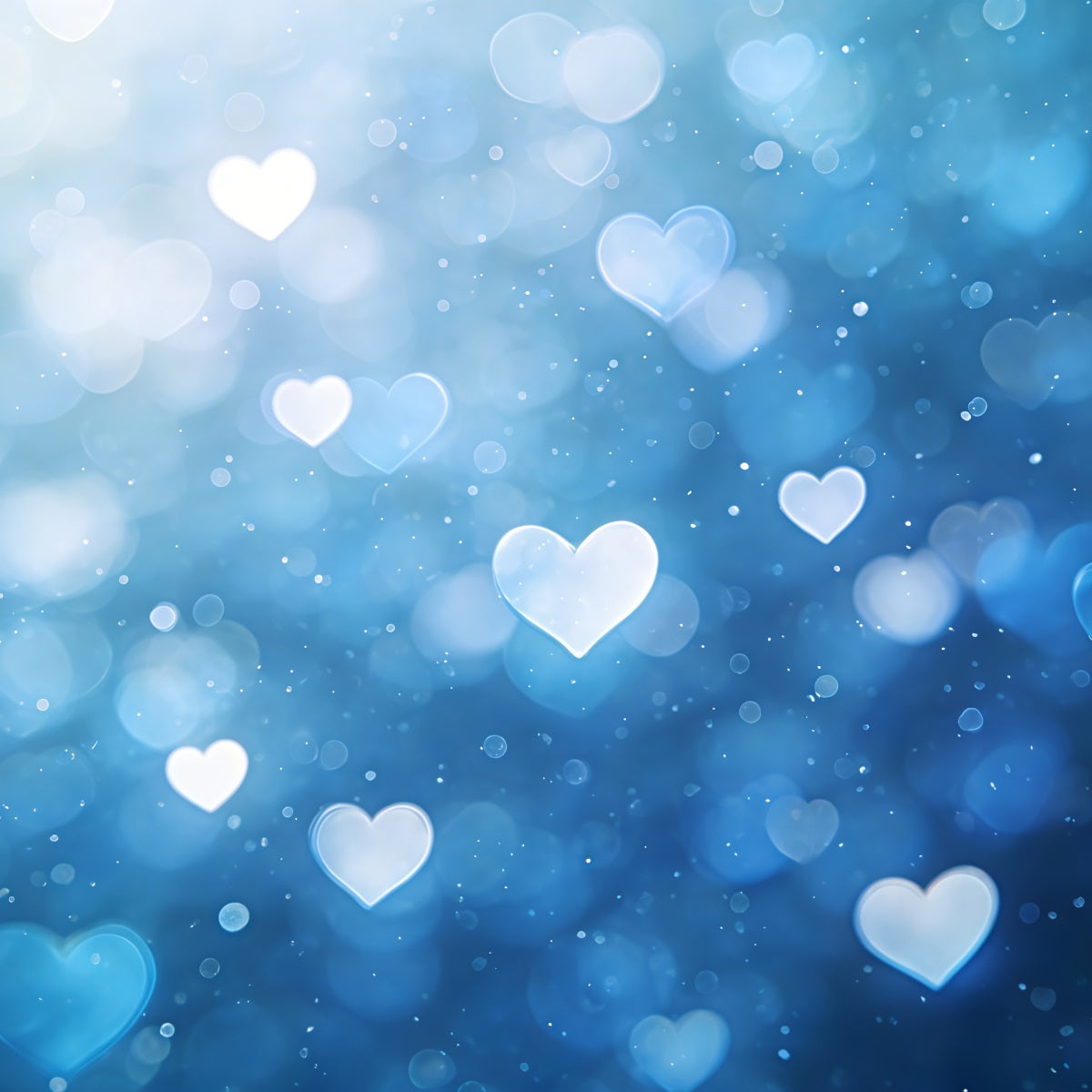 Bokeh Valentine Backdrop Romantic Blue Heart Glow Valentines Backdrop UK CSH61-104