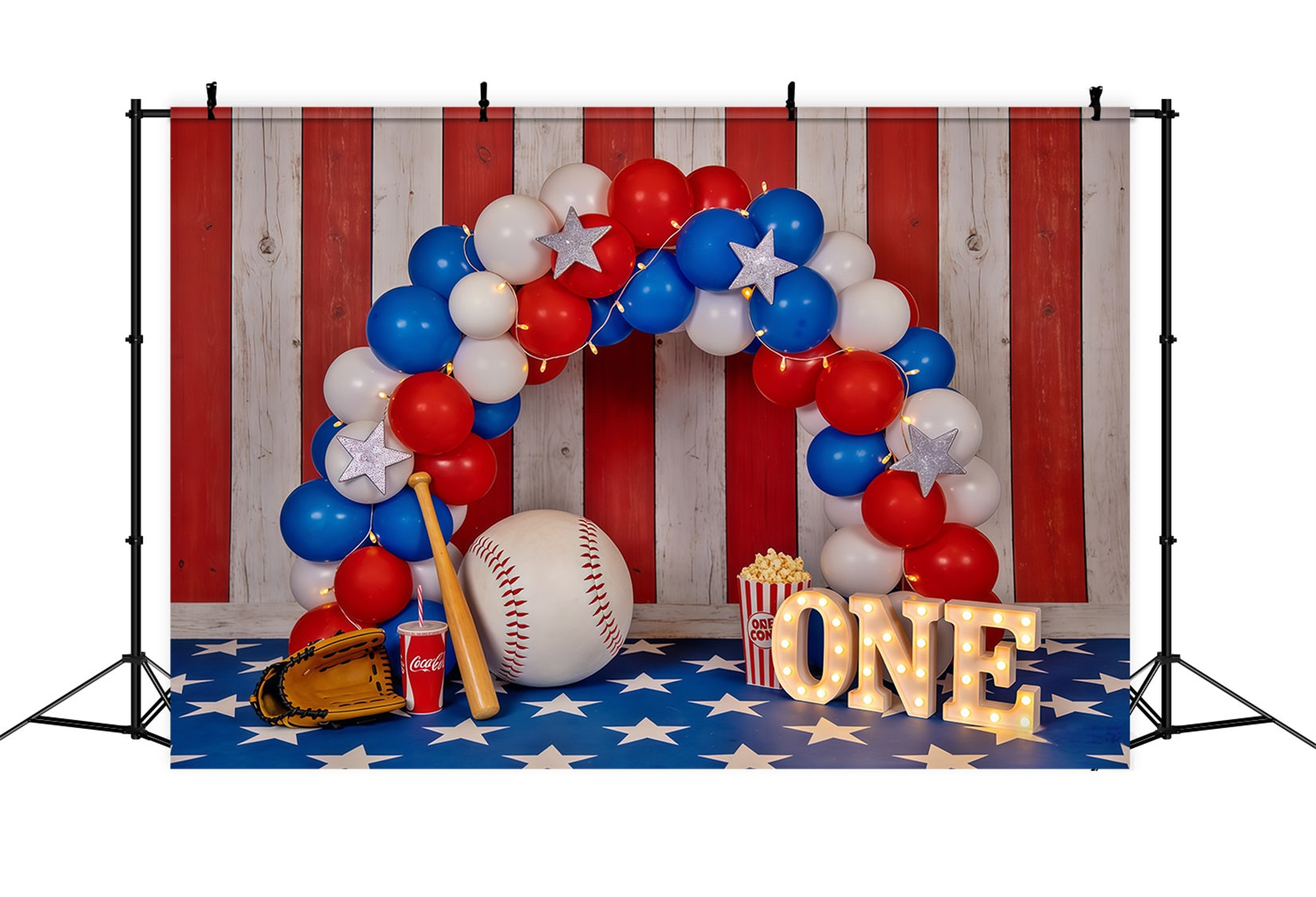 Baseball Photography Backdrop Balloon Arch 1st Birthday Sports Backdrop UK CSH61-173