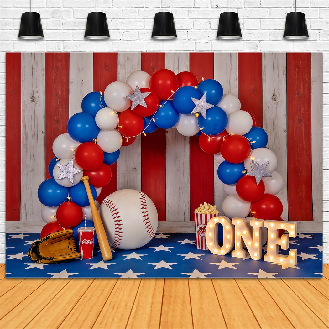 Baseball Photography Backdrop Balloon Arch 1st Birthday Sports Backdrop UK CSH61-173