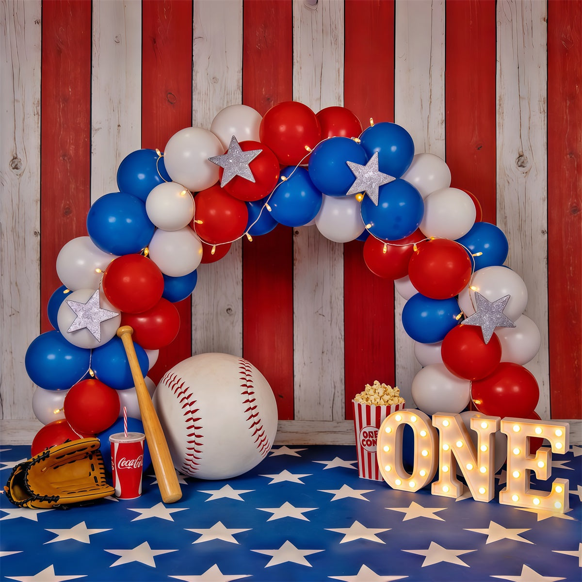 Baseball Photography Backdrop Balloon Arch 1st Birthday Sports Backdrop UK CSH61-173