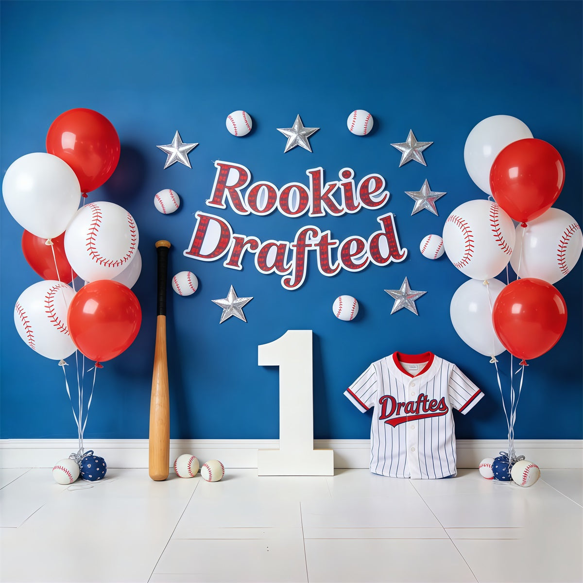Baseball Photo Backdrop Rookie Drafted Balloon Wall Sports Photo Backdrop UK CSH61-175