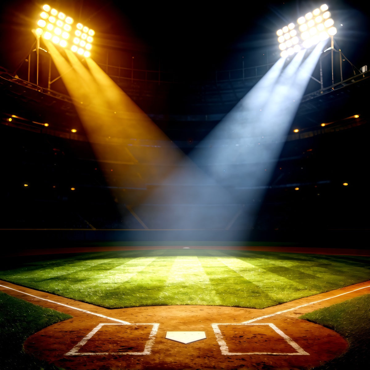 Baseball Backdrop For Pictures Dual Color Stadium Lights Sports Photo Backdrops UK CSH61-179