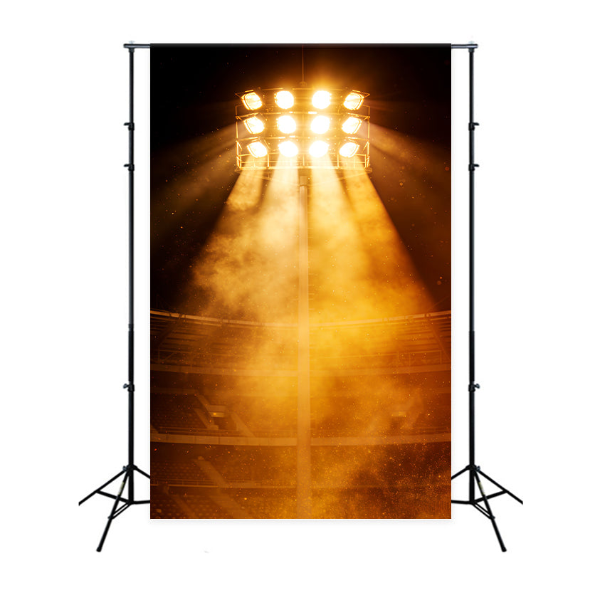 Baseball Backdrop Golden Stadium Light Burst Sports Photography Backdrop UK CSH61-181