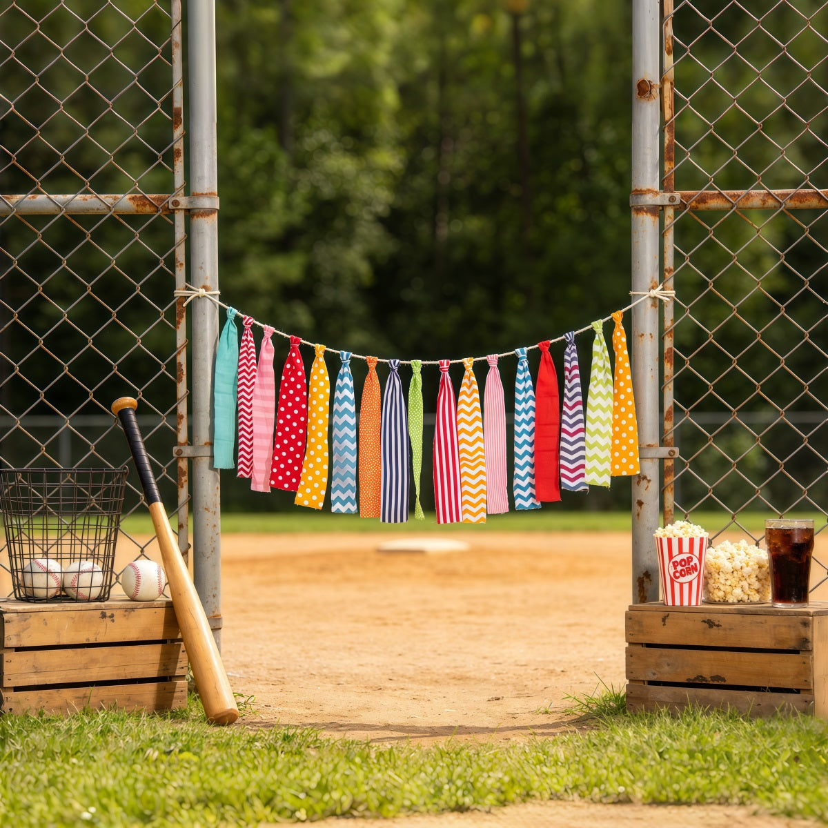Baseball Field Backdrop Playful Dugout Party Gate Sports Theme Backdrop UK CSH61-183