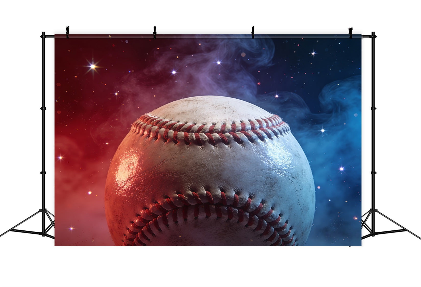 Baseball Backdrop Cosmic Red Blue Baseball Glow Sports Backdrops For Photography UK CSH61-188