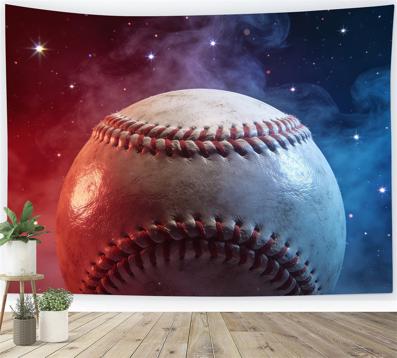 Baseball Backdrop Cosmic Red Blue Baseball Glow Sports Backdrops For Photography UK CSH61-188