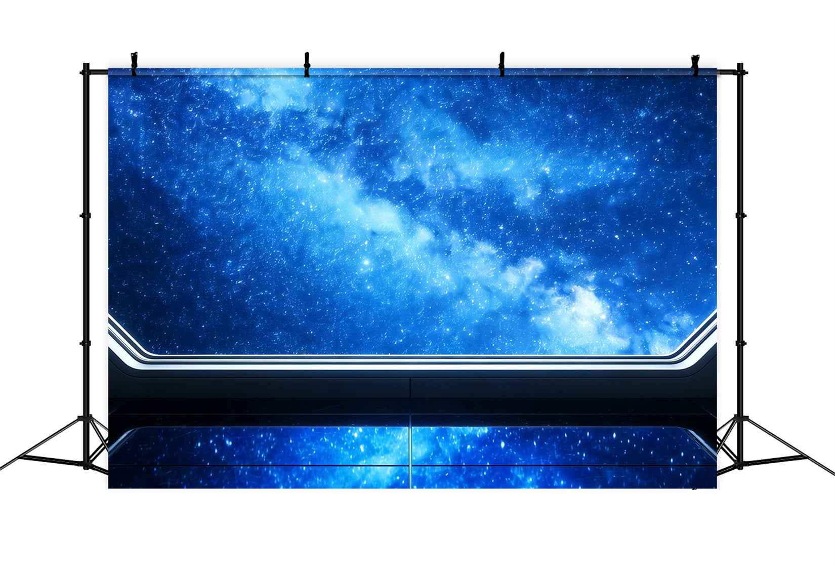 Sky Backdrop Photography Spaceship Window Star View Cloud Backdrops UK CSH62-132