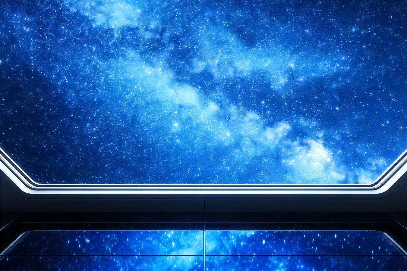 Sky Backdrop Photography Spaceship Window Star View Cloud Backdrops UK CSH62-132