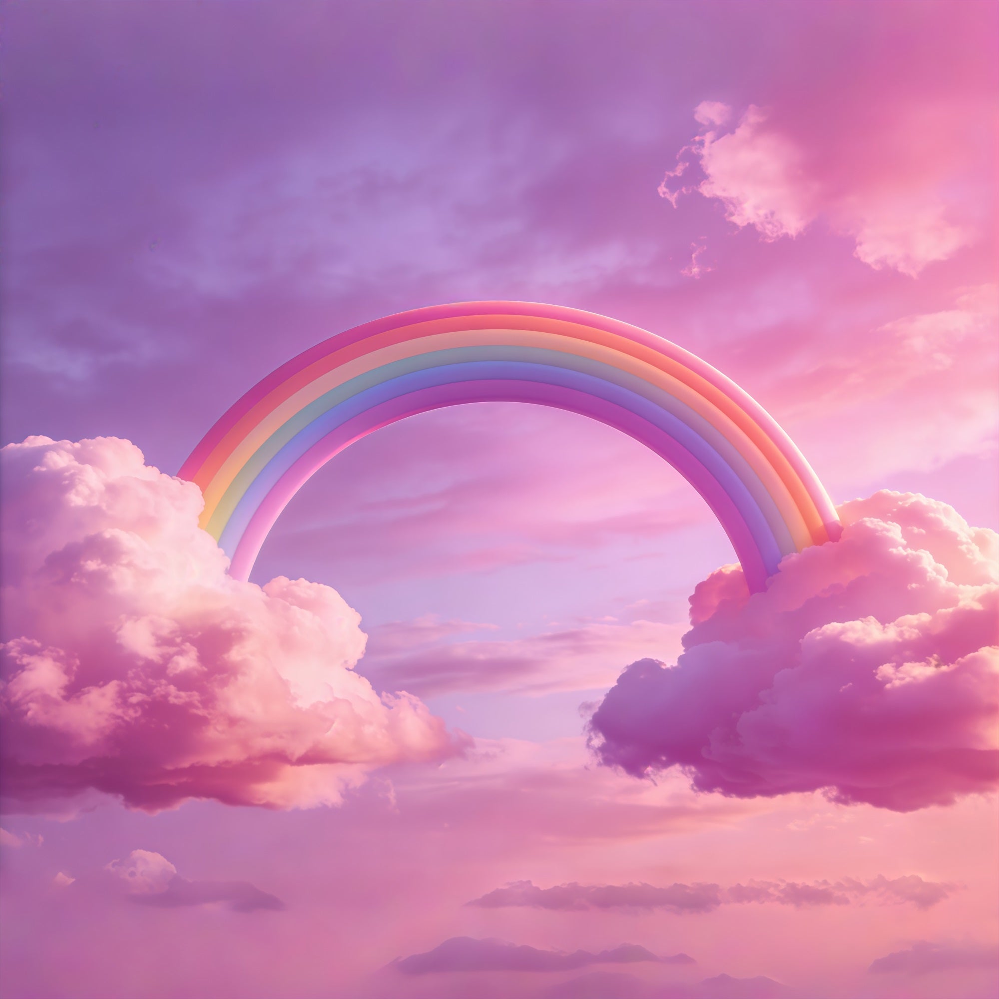 Sky And Clouds Backdrop Pastel Rainbow Pink Clouds Children Backdrops UK CSH62-133