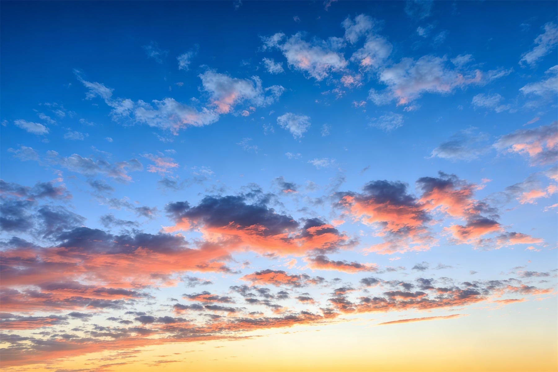 Blue Sky With Clouds Backdrop Sunset Orange Glow Sky Backdrops UK CSH62-134