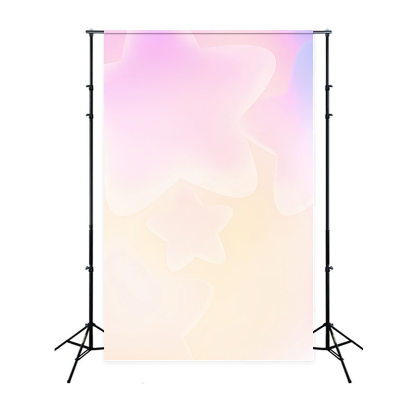 Gradient Photo Backdrop Cream Pink Purple Yellow Stars Headshot Photo Backdrop UK CSH62-33