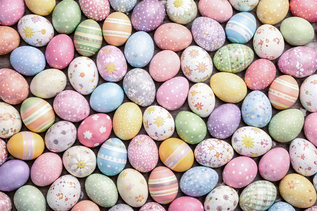 Easter Egg Backdrop Colorful Painted Eggs Pattern Easter Photo Backdrop Ideas UK CSH63-10