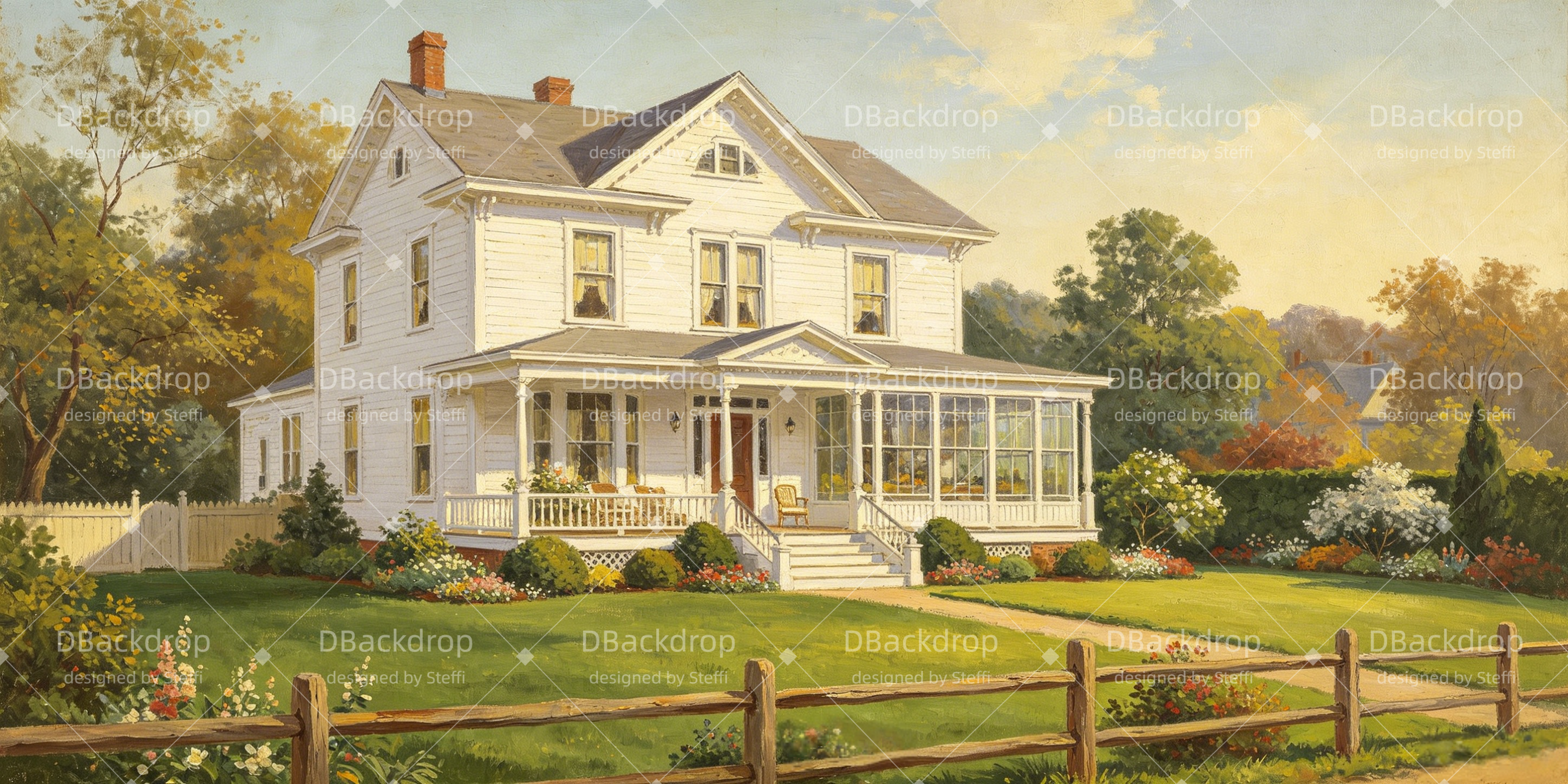 Cheap Theater Backdrops Victorian Country House Stage Backdrops UK CSH66-T21
