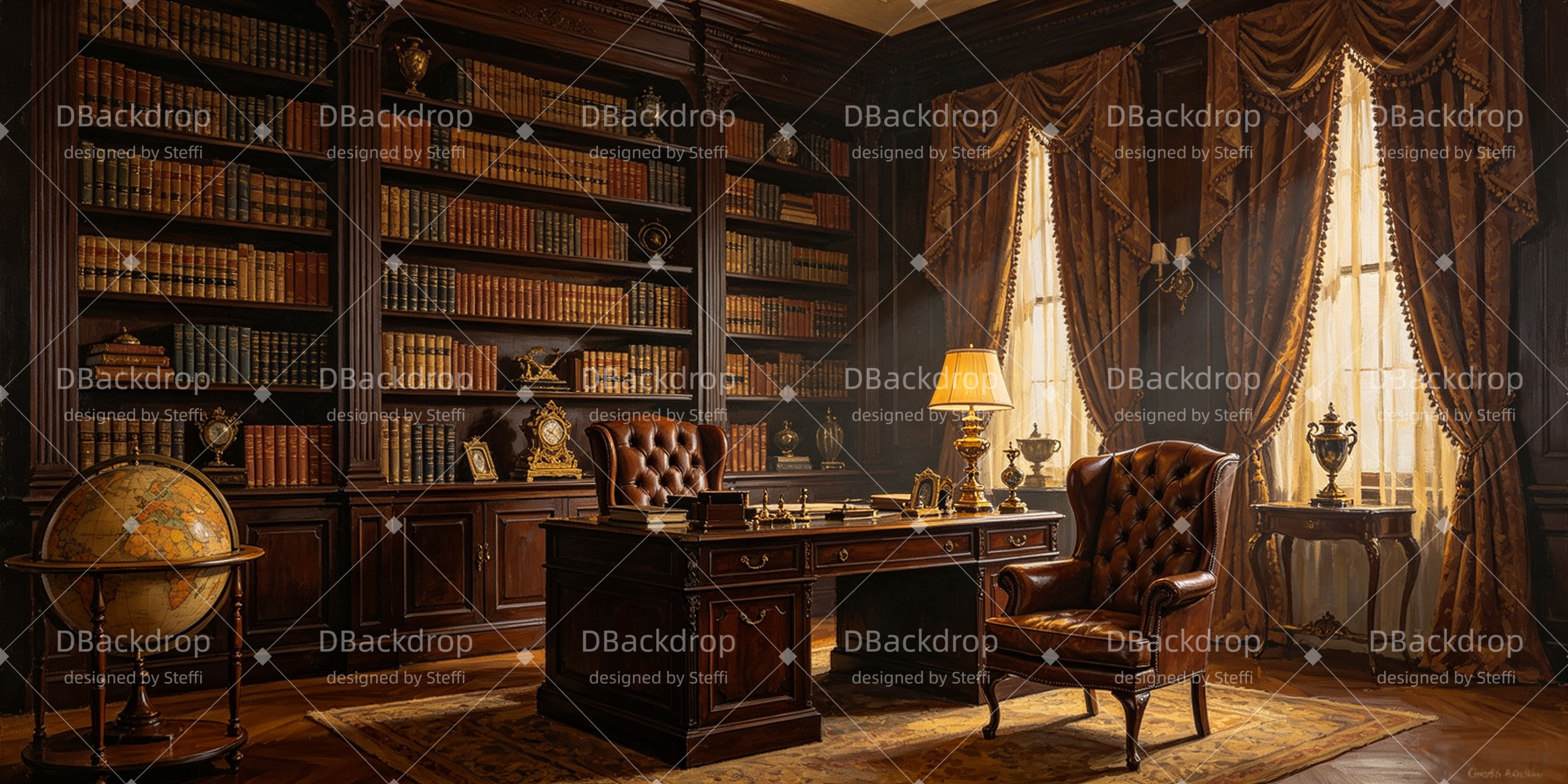 Performance Backdrops Victorian Office Theater Stage Backdrop UK CSH66-T28