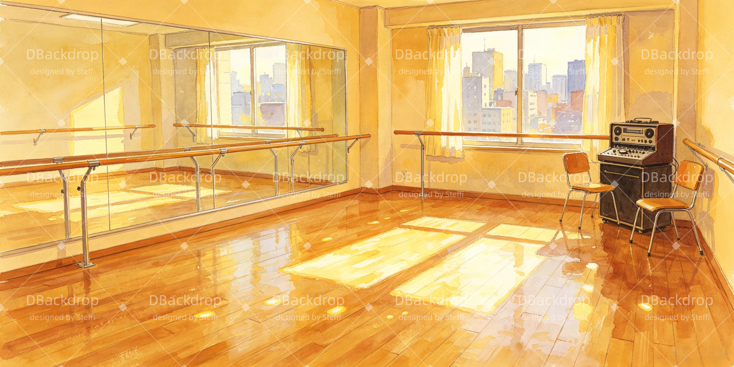 Stage Backdrop Ideas Ballet Dance Studio School Play UK Backdrops CSH66-T57