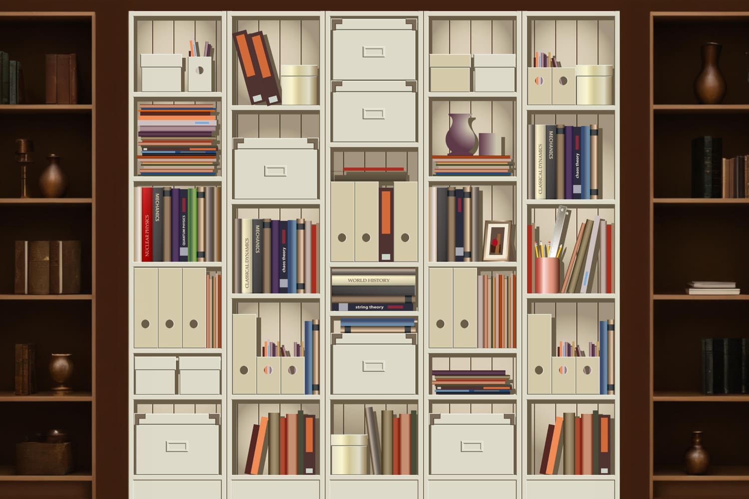 Modern Bookshelf Back to School Backdrop UK DBD7-46