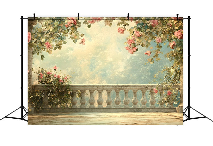 Mother's Day Backdrop Ideas Dreamy Rose Arch Soft Sky Backdrop UK GQ2-151