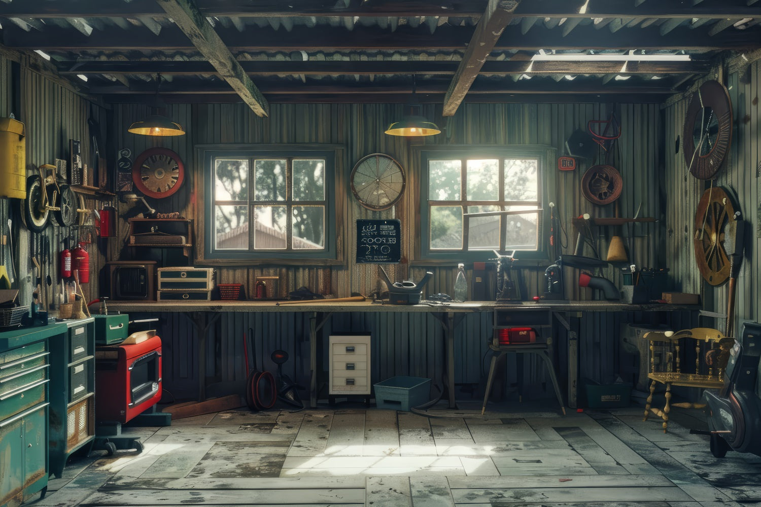 Backdrop For Fathers Day Retro Tool Crafting Backdrop UK GQ2-218