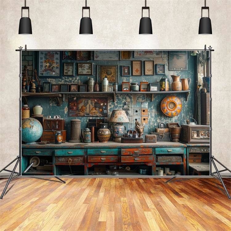 Backdrops For Father's Day Vintage Collectibles Backdrop UK GQ2-220