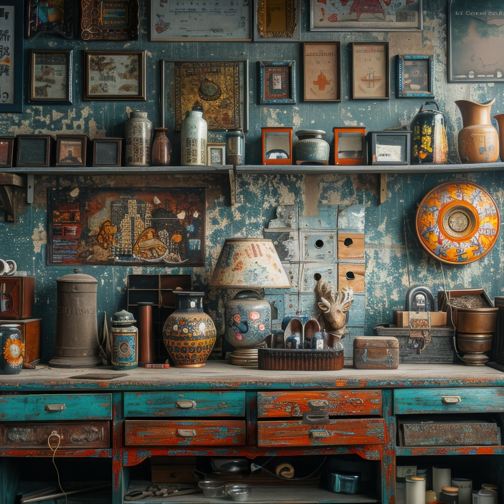 Backdrops For Father's Day Vintage Collectibles Backdrop UK GQ2-220